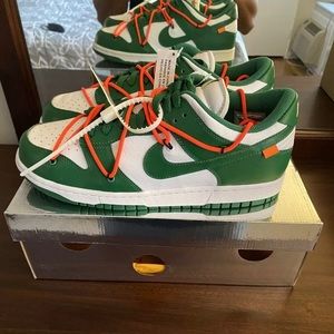 Off-White x Nike Dunk Low Pine Green